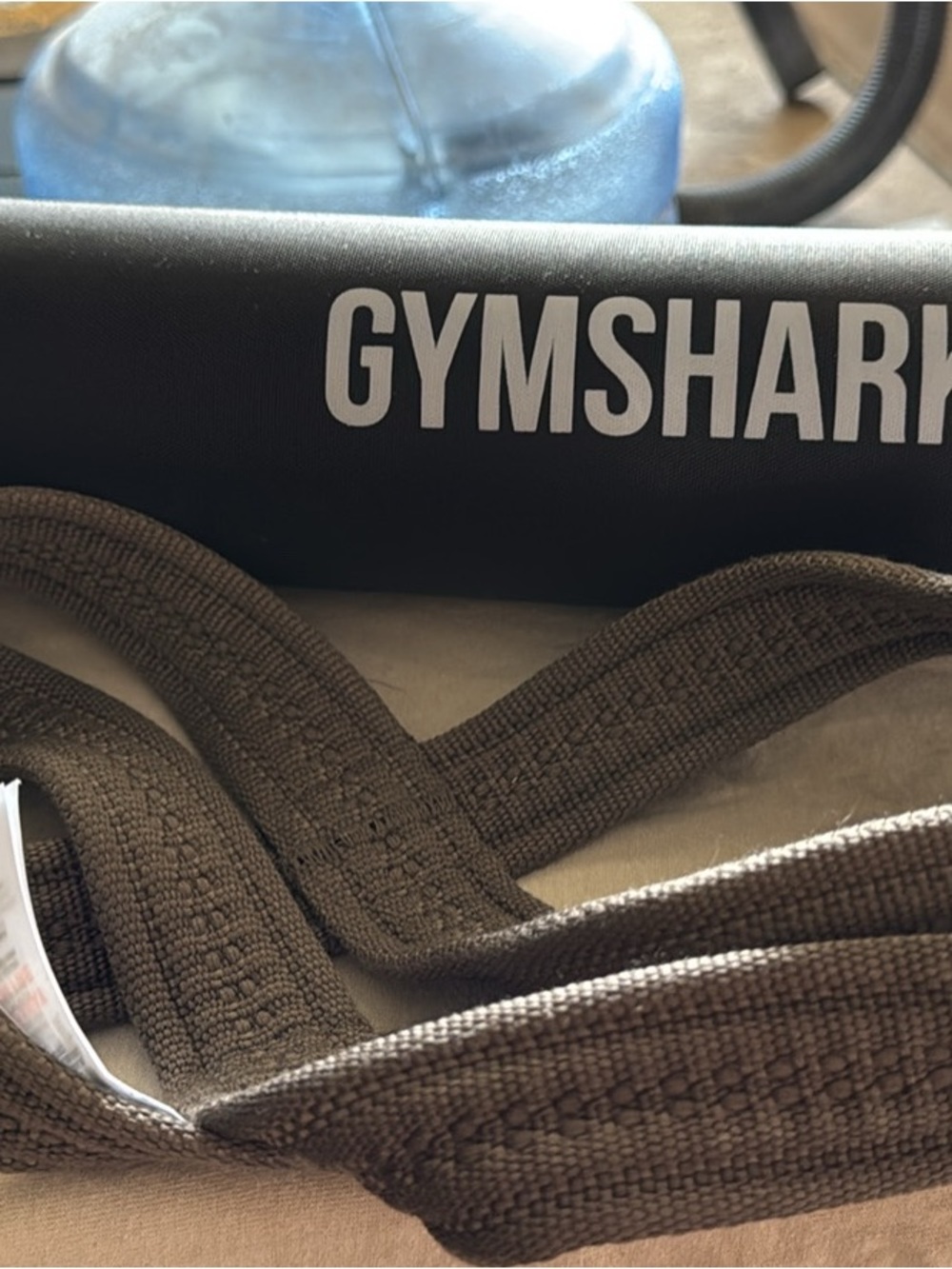 Gymshark Brown Woven Strap with Logo Tag